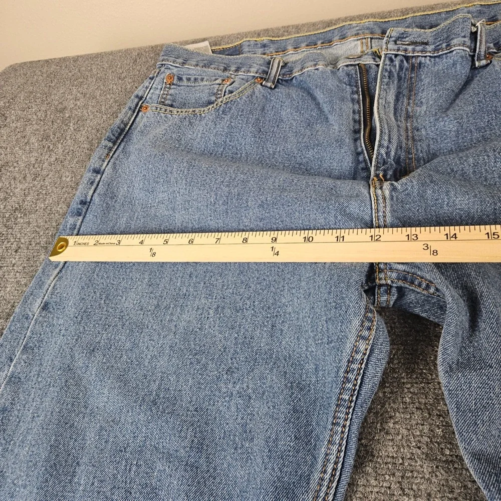 Levis Strauss & Co Mens Straight Leg Denim‎ Jeans Medium Wash Blue W42 L30